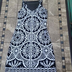 INC International Concepts Black & White XS Dress Summer Spring Casual Wedding